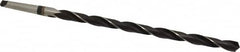 Interstate - 49/64", 2MT 118° Point High Speed Steel Taper Shank Drill Bit - Oxide Finish, 12" Flute Length, 18" OAL, Spiral Flute, Series 502 - Benchmark Tooling