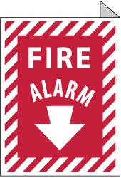 NMC - Fire Alarm, Aluminum Fire Sign - 9" Wide x 12" High - Benchmark Tooling