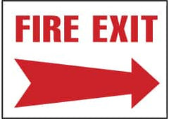 NMC - Fire Exit, Plastic Fire Sign - 14" Wide x 10" High - Benchmark Tooling