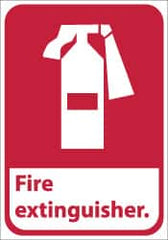 NMC - Fire Extinguisher, Aluminum Fire Sign - 10" Wide x 14" High - Benchmark Tooling