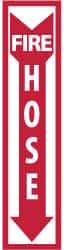 NMC - Fire Hose, Plastic Fire Sign - 4" Wide x 18" High - Benchmark Tooling