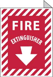 NMC - Fire Extinguisher, Aluminum Fire Sign - 9" Wide x 12" High - Benchmark Tooling