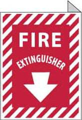 NMC - Fire Extinguisher, Aluminum Fire Sign - 9" Wide x 12" High - Benchmark Tooling