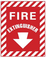 NMC - Fire Extinguisher, Aluminum Fire Sign - 9" Wide x 12" High - Benchmark Tooling