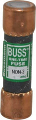 Cooper Bussmann - 125 VDC, 250 VAC, 3 Amp, Fast-Acting General Purpose Fuse - Fuse Holder Mount, 50.8mm OAL, 50 at AC/DC kA Rating, 9/16" Diam - Benchmark Tooling