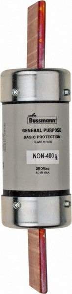 Cooper Bussmann - 125 VDC, 250 VAC, 400 Amp, Fast-Acting General Purpose Fuse - Bolt-on Mount, 8-5/8" OAL, 10 (RMS Symmetrical) kA Rating, 2-1/16" Diam - Benchmark Tooling