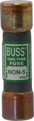 Cooper Bussmann - 125 VDC, 250 VAC, 5 Amp, Fast-Acting General Purpose Fuse - Fuse Holder Mount, 50.8mm OAL, 50 at AC/DC kA Rating, 9/16" Diam - Benchmark Tooling