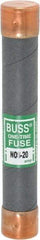 Cooper Bussmann - 600 VAC, 20 Amp, Fast-Acting General Purpose Fuse - Fuse Holder Mount, 127mm OAL, 50 at AC/DC kA Rating, 13/16" Diam - Benchmark Tooling