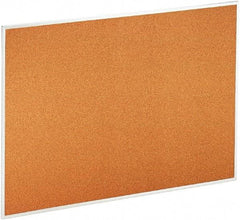 UNIVERSAL - 48" Wide x 36" High Open Cork Bulletin Board - Natural Cork, Aluminum Frame - Benchmark Tooling