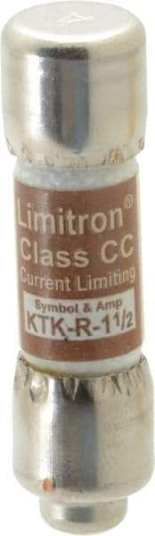 Cooper Bussmann - 600 VAC, 1.5 Amp, Fast-Acting General Purpose Fuse - Fuse Holder Mount, 1-1/2" OAL, 200 at AC (RMS) kA Rating, 13/32" Diam - Benchmark Tooling