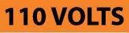 NMC - Electrical Markers Label - Legend: 110 Volts, English, Black & Orange, 9" Long x 2-1/4" High, Sign Muscle Finish - Benchmark Tooling