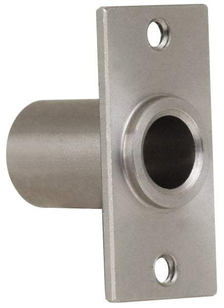 Gibraltar - 5/16" Pin Diam, #6-32 Mounting Hole, Rectangle Flange, Stainless Steel Quick Release Pin Receptacle - 1" Between Mount Hole Center, 0.783" Depth, 15/32" Diam, Grade 303 - Benchmark Tooling