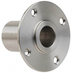 Gibraltar - 3/8" Pin Diam, #6-32 Mounting Hole, Round Flange, Stainless Steel Quick Release Pin Receptacle - 1" Between Mount Hole Center, 0.913" Depth, 9/16" Diam, Grade 303 - Benchmark Tooling