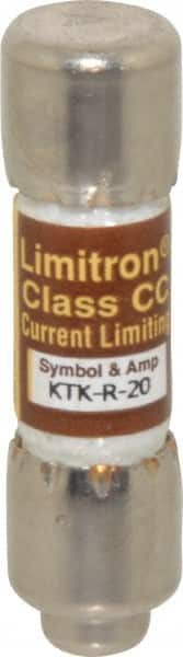 Cooper Bussmann - 600 VAC, 20 Amp, Fast-Acting General Purpose Fuse - Fuse Holder Mount, 1-1/2" OAL, 200 at AC (RMS) kA Rating, 13/32" Diam - Benchmark Tooling