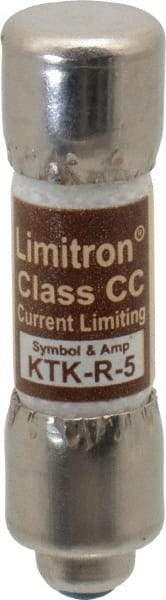 Cooper Bussmann - 600 VAC, 5 Amp, Fast-Acting General Purpose Fuse - Fuse Holder Mount, 1-1/2" OAL, 200 at AC (RMS) kA Rating, 13/32" Diam - Benchmark Tooling