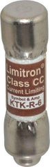 Cooper Bussmann - 600 VAC, 6 Amp, Fast-Acting General Purpose Fuse - Fuse Holder Mount, 1-1/2" OAL, 200 at AC (RMS) kA Rating, 13/32" Diam - Benchmark Tooling