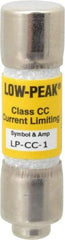 Cooper Bussmann - 300 VDC, 600 VAC, 1 Amp, Time Delay General Purpose Fuse - Fuse Holder Mount, 1-1/2" OAL, 20 at DC, 200 at AC (RMS) kA Rating, 13/32" Diam - Benchmark Tooling