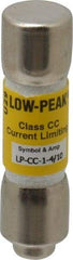 Cooper Bussmann - 300 VDC, 600 VAC, 1.4 Amp, Time Delay General Purpose Fuse - Fuse Holder Mount, 1-1/2" OAL, 20 at DC, 200 at AC (RMS) kA Rating, 13/32" Diam - Benchmark Tooling