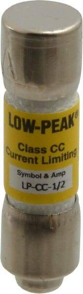 Cooper Bussmann - 300 VDC, 600 VAC, 0.5 Amp, Time Delay General Purpose Fuse - Fuse Holder Mount, 1-1/2" OAL, 20 at DC, 200 at AC (RMS) kA Rating, 13/32" Diam - Benchmark Tooling