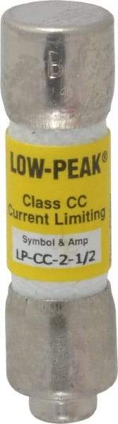 Cooper Bussmann - 300 VDC, 600 VAC, 2.5 Amp, Time Delay General Purpose Fuse - Fuse Holder Mount, 1-1/2" OAL, 20 at DC, 200 at AC (RMS) kA Rating, 13/32" Diam - Benchmark Tooling