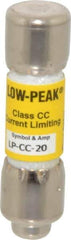 Cooper Bussmann - 300 VDC, 600 VAC, 20 Amp, Time Delay General Purpose Fuse - Fuse Holder Mount, 1-1/2" OAL, 20 at DC, 200 at AC (RMS) kA Rating, 13/32" Diam - Benchmark Tooling