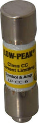 Cooper Bussmann - 150 VDC, 600 VAC, 6 Amp, Time Delay General Purpose Fuse - Fuse Holder Mount, 1-1/2" OAL, 20 at DC, 200 at AC (RMS) kA Rating, 13/32" Diam - Benchmark Tooling