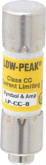 Cooper Bussmann - 150 VDC, 600 VAC, 8 Amp, Time Delay General Purpose Fuse - Fuse Holder Mount, 1-1/2" OAL, 20 at DC, 200 at AC (RMS) kA Rating, 13/32" Diam - Benchmark Tooling