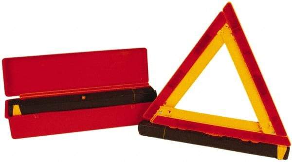 NMC - 3 Piece, Emergency Warning Triangle Safety Kit - Three Reflective Triangles in Plastic Carrying Case - Benchmark Tooling