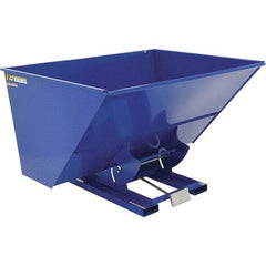 Vestil - 6,000 Lb Load Capacity, 3 Cu Yd, Steel Self-Dumping Hopper - 81-7/16" Wide x 66-13/16" Long x 50-5/8" High, Blue - Benchmark Tooling