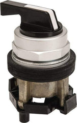 Eaton Cutler-Hammer - 30-1/2mm Mount Hole, 3 Position, Lever Operated, Selector Switch Only - Black, Maintained (MA) - Maintained (MA) - Maintained (MA), Nonilluminated, Oil and Watertight - Benchmark Tooling