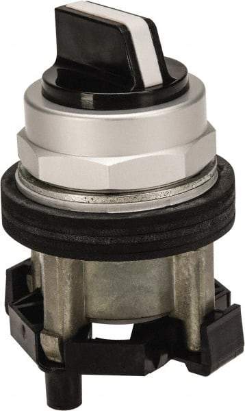 Eaton Cutler-Hammer - 30-1/2mm Mount Hole, 2 Position, Knob Operated, Selector Switch Only - Black, Maintained (MA) - Momentary (MO), Nonilluminated, Oil and Watertight - Benchmark Tooling