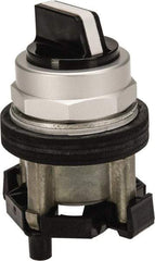 Eaton Cutler-Hammer - 30-1/2mm Mount Hole, 2 Position, Knob Operated, Selector Switch Only - Black, Maintained (MA) - Momentary (MO), Nonilluminated, Oil and Watertight - Benchmark Tooling