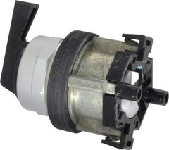 Eaton Cutler-Hammer - 30-1/2mm Mount Hole, 3 Position, Lever Operated, Selector Switch Only - Black, Momentary (MO) - Maintained (MA) - Momentary (MO), Nonilluminated, Oil and Watertight - Benchmark Tooling