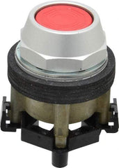 Eaton Cutler-Hammer - 30-1/2mm Mount Hole, Flush, Pushbutton Switch Only - Round, Red Pushbutton, Nonilluminated, Momentary (MO), Corrosion Resistant, Oiltight and Watertight - Benchmark Tooling