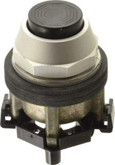 Eaton Cutler-Hammer - 30-1/2mm Mount Hole, Extended Straight, Pushbutton Switch Only - Round, Black Pushbutton, Nonilluminated, Momentary (MO), Corrosion Resistant, Oiltight and Watertight - Benchmark Tooling