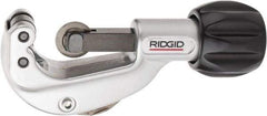 Ridgid - 1/8" to 1-1/8" Pipe Capacity, Enclosed Feed Tubing Cutter - Cuts Copper, Aluminum, Brass, 6" OAL - Benchmark Tooling