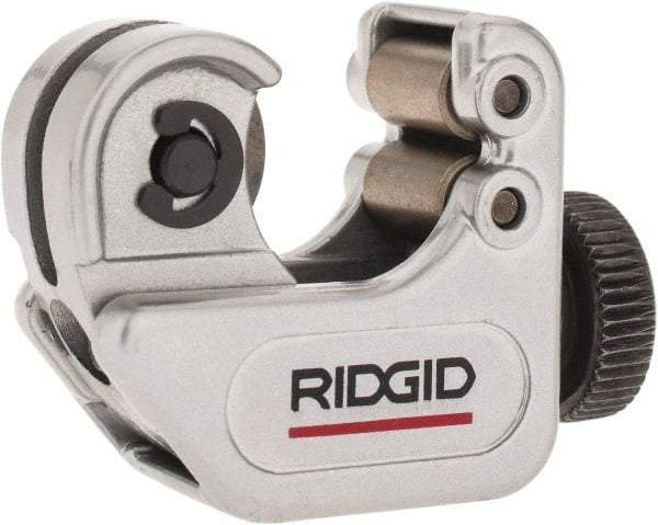 Ridgid - 1/8" to 5/8" Pipe Capacity, Mini Tube Cutter - Cuts Copper, Aluminum, Brass, Plastic - Benchmark Tooling