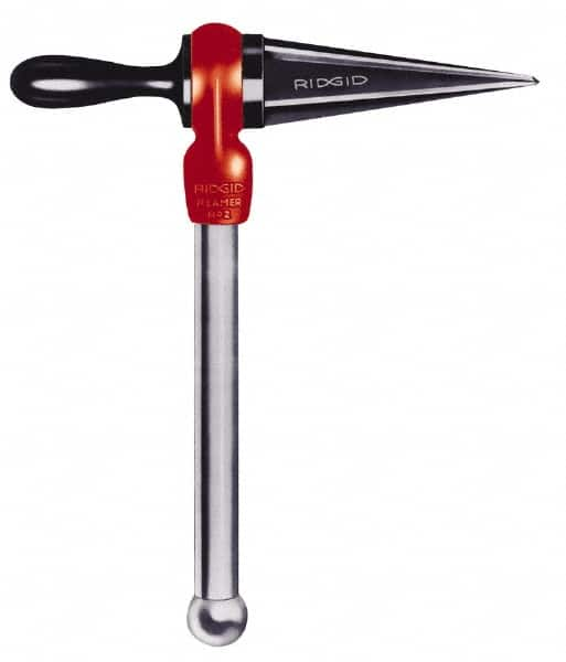 Ridgid - 3/8 to 3 Pipe Capacity, Straight Pipe Reamer with Handle - Cuts Metallic Tubing - Benchmark Tooling