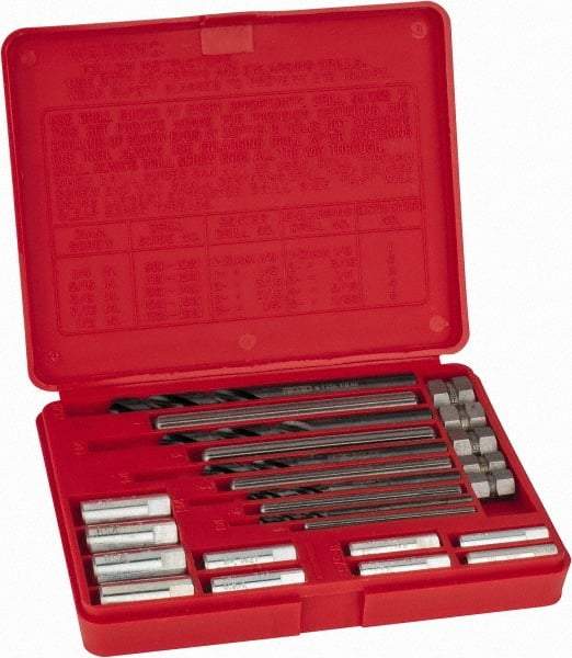 Ridgid - 20 Piece Screw Extractor & Drill Set - Plastic Set Box - Benchmark Tooling