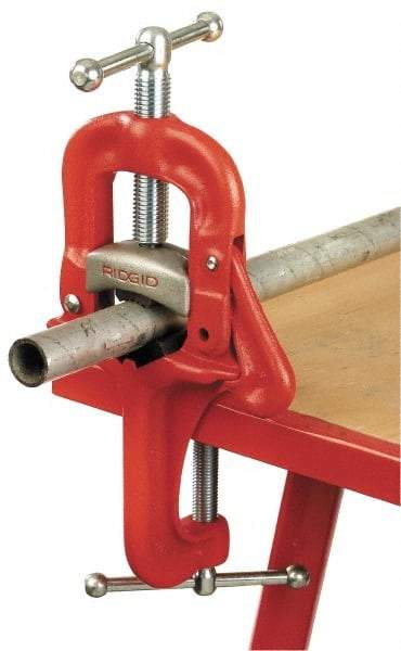 Ridgid - 1/8" to 6" Pipe Capacity, Bench Yoke Vise - Benchmark Tooling