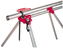 Ridgid - 1/8" to 5" Pipe Capacity, Top Screw Stand Chain Vise - Benchmark Tooling