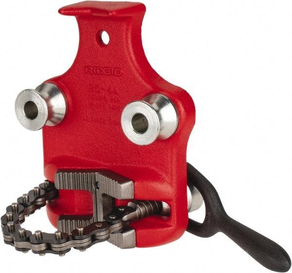 Ridgid - 1/8" to 4" Pipe Capacity, Bottom Screw Bench Chain Vise - Benchmark Tooling