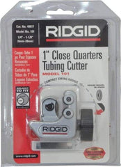 Ridgid - 1/4" to 1-1/8" Pipe Capacity, Mini Tube Cutter - Cuts Copper, Aluminum, Brass, Plastic - Benchmark Tooling