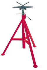 Ridgid - 12" Pipe Capacity, Adjustable Pipe Stand with V-Head - 28" to 53" High, 2,500 Lb Capacity - Benchmark Tooling