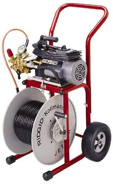 Ridgid - Electric Battery Drain Cleaning Machine - For 1-1/4" to 4" Pipe, 110' Cable - Benchmark Tooling