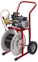 Ridgid - Electric Battery Drain Cleaning Machine - For 1-1/4" to 4" Pipe, 110' Cable - Benchmark Tooling