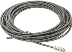 Ridgid - 5/16" x 50' Drain Cleaning Machine Cable - Bulb Auger, 3/4" to 1-1/2" Pipe, Use with Models K39, K40 & K50 - Benchmark Tooling