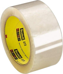 3M - 3" x 110 Yd Clear Rubber Adhesive Sealing Tape - Polypropylene Film Backing, 2.5 mil Thick, 60 Lb Tensile Strength, Series 373 - Benchmark Tooling
