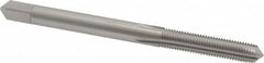 Made in USA - #10-40 UNS 4 Flute Bright Finish High Speed Steel Straight Flute Standard Hand Tap - Plug, Right Hand Thread, 2-3/8" OAL, 7/8" Thread Length, H2 Limit, Oversize - Exact Industrial Supply