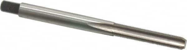 Made in USA - #10-56 UNS 4 Flute Bright Finish High Speed Steel Straight Flute Standard Hand Tap - Bottoming, Right Hand Thread, 2-3/8" OAL, 7/8" Thread Length, H2 Limit, Oversize - Exact Industrial Supply